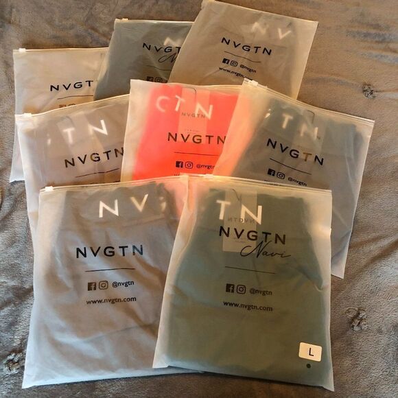 NVGTN NWT lot of 7 Sport seamless leggings multiple colors size L - Picture 1 of 9